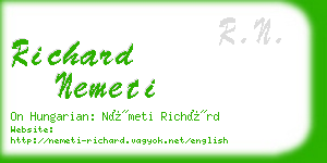 richard nemeti business card
